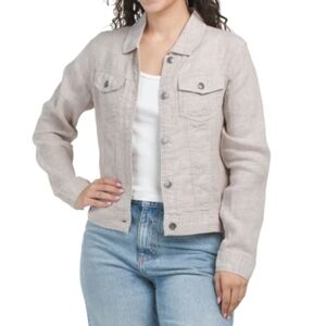 Jones New York Tan Jean Jacket Classic Style